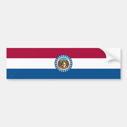 vlag van de staat Missouri Bumpersticker (Voorkant)
