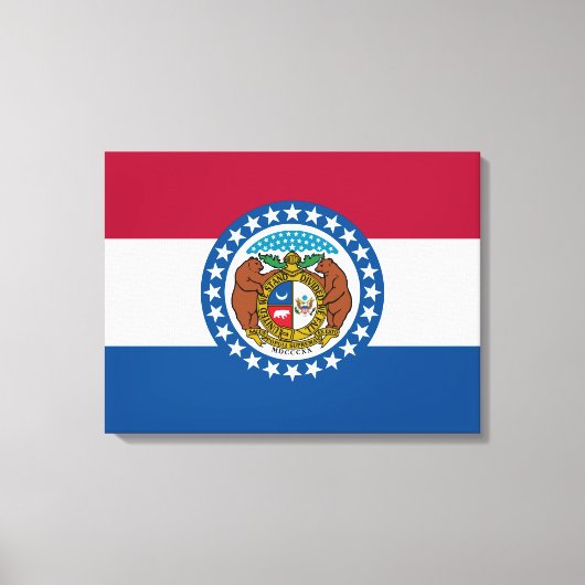 vlag van de staat Missouri Canvas Afdruk (Voorkant)