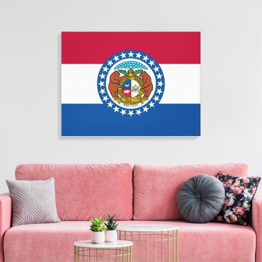 vlag van de staat Missouri Canvas Afdruk (Insitu (Woonkamer))