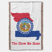 vlag van de staat Missouri Deken (Voorkant Verticaal)