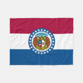 vlag van de staat Missouri Fleece Deken (Voorkant (Horizontaal))