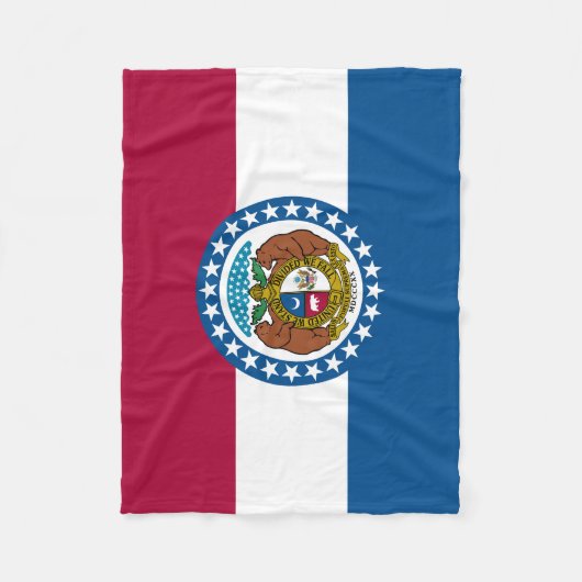vlag van de staat Missouri Fleece Deken (Voorkant)