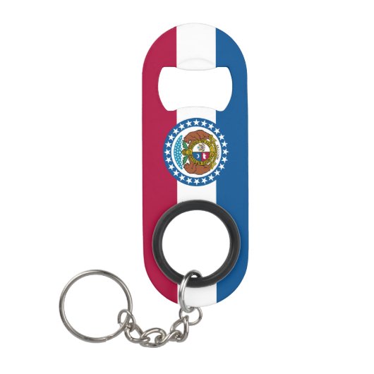 vlag van de staat Missouri Mini Flessenopener (Voorkant)