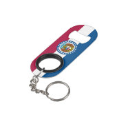 vlag van de staat Missouri Mini Flessenopener (Achterkant Gekanteld)