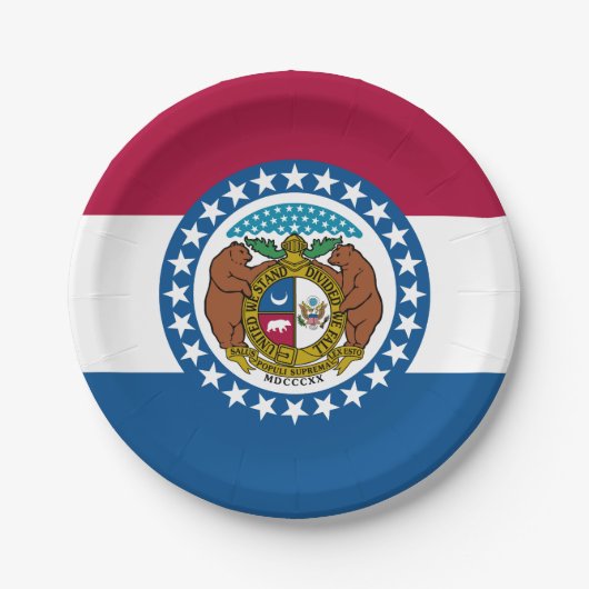 vlag van de staat Missouri Papieren Bordje (Voorkant)