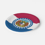 vlag van de staat Missouri Papieren Bordje (Gekanteld)