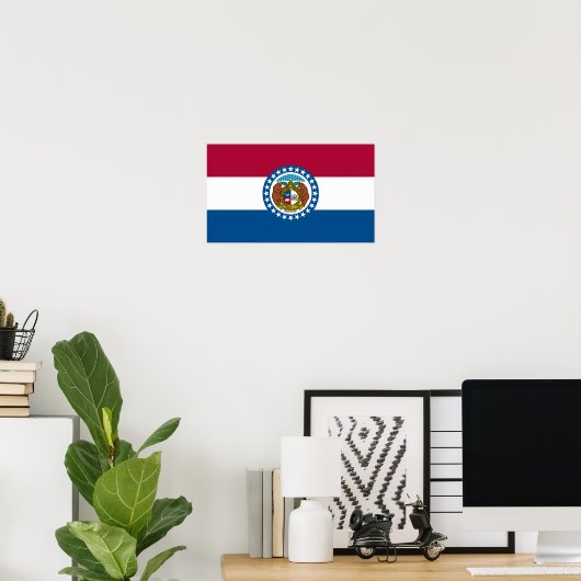 vlag van de staat Missouri Poster (Thuiskantoor)