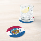 vlag van de staat Missouri Ronde Kartonnen Onderzetter (Insitu)