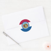 vlag van de staat Missouri Ronde Sticker (Envelop)