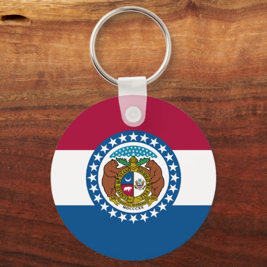 vlag van de staat Missouri Sleutelhanger (Voorkant)
