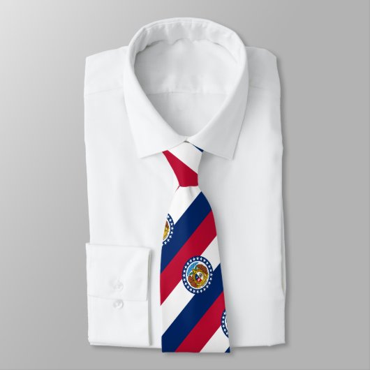 vlag van de staat Missouri Stropdas (Gebonden)