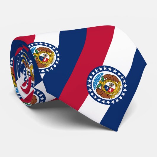 vlag van de staat Missouri Stropdas (Opgerold)