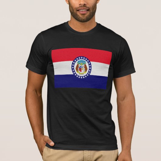vlag van de staat Missouri T-shirt (Voorkant)