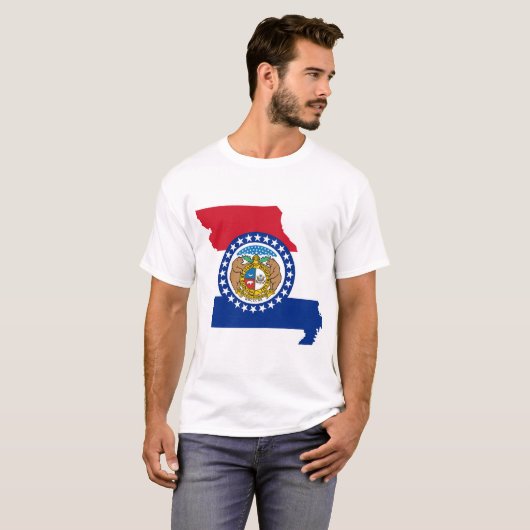 vlag van de staat Missouri T-shirt (Voorkant volledig)