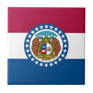 vlag van de staat Missouri Tegeltje