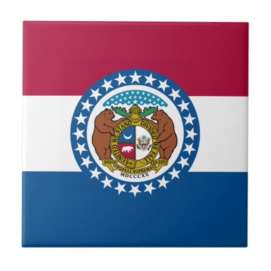 vlag van de staat Missouri Tegeltje (Voorkant)
