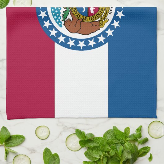 vlag van de staat Missouri Theedoek (Gevouwen)