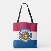 vlag van de staat Missouri Tote Bag (Achterkant)