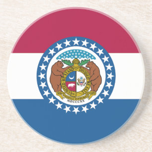 vlag van de staat Missouri Zandsteen Onderzetter