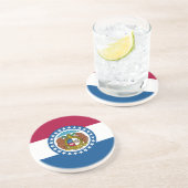 vlag van de staat Missouri Zandsteen Onderzetter (Zijkant)