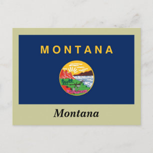 vlag van de staat Montana Briefkaart