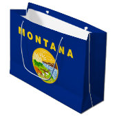 vlag van de staat Montana Groot Cadeauzakje (Voorkant Gekanteld)
