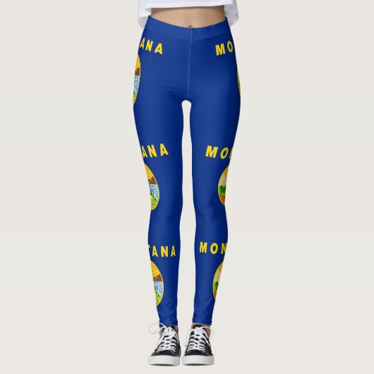 vlag van de staat Montana Leggings (Voorkant)