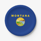 vlag van de staat Montana Papieren Bordje (Voorkant)