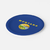 vlag van de staat Montana Papieren Bordje (Gekanteld)