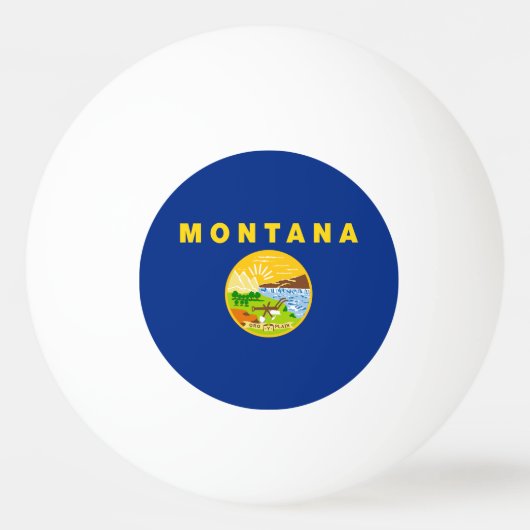 vlag van de staat Montana Pingpongbal (Voorkant)