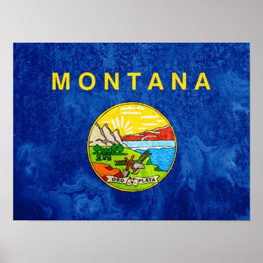 vlag van de staat Montana Poster (Voorkant)