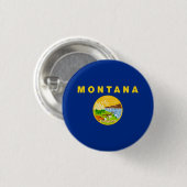 vlag van de staat Montana Ronde Button 3,2 Cm (Voorkant /achterkant)