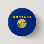vlag van de staat Montana Ronde Button 3,2 Cm (Voorkant)