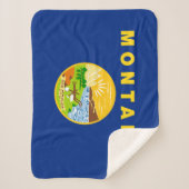 vlag van de staat Montana Sherpa Deken (Voorkant)