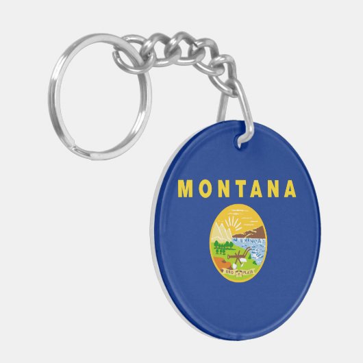vlag van de staat Montana Sleutelhanger (Voorkant Links)