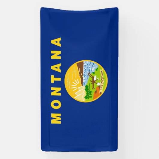 vlag van de staat Montana Spandoek (Verticaal)