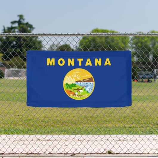 vlag van de staat Montana Spandoek (Insitu)