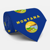 vlag van de staat Montana Stropdas (Opgerold)