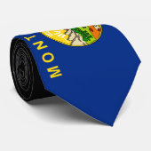 vlag van de staat Montana Stropdas (Opgerold)