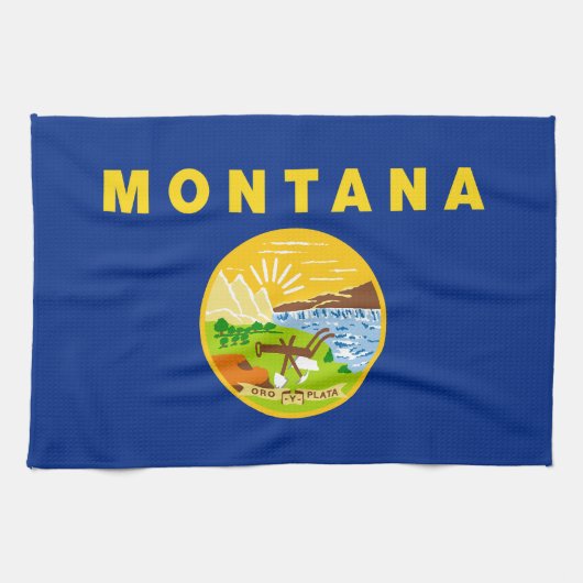 vlag van de staat Montana Theedoek (Horizontaal)