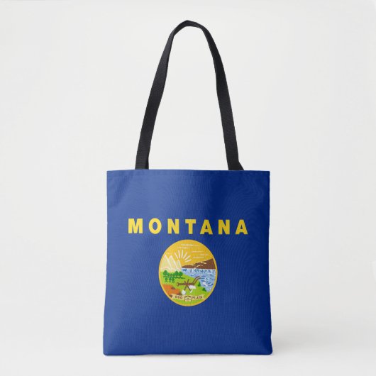 vlag van de staat Montana Tote Bag (Voorkant)