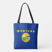 vlag van de staat Montana Tote Bag (Achterkant)