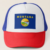 vlag van de staat Montana Trucker Pet (Voorkant)