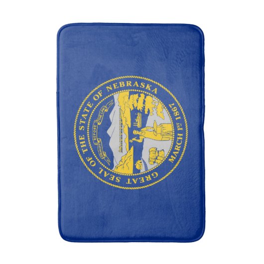 vlag van de staat Nebraska Badmat (Voorkant Verticaal)