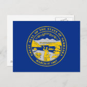 vlag van de staat Nebraska Briefkaart (Voorkant / Achterkant)