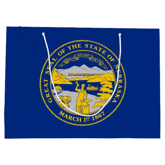 vlag van de staat Nebraska Groot Cadeauzakje (Achterkant)