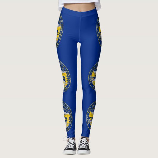 vlag van de staat Nebraska Leggings (Voorkant)