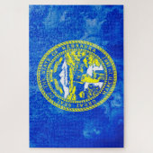 vlag van de staat Nebraska Legpuzzel (Verticaal)