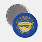 vlag van de staat Nebraska Magneet (Voorkant / Achterkant)