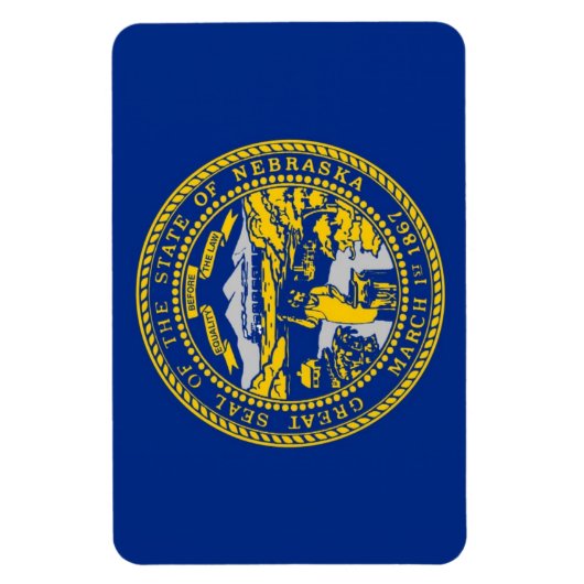 vlag van de staat Nebraska Magneet (Verticaal)